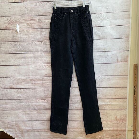 VINTAGE ROUGHRIDER BY CIRCLE T BLACK STRAIGHT LEG‎ JEANS - Picture 1 of 12